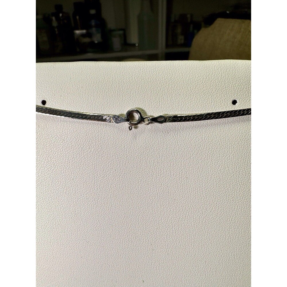 Sterling Silver Necklace 925 Made In Italy 18 Inch - Picture 4 of 8